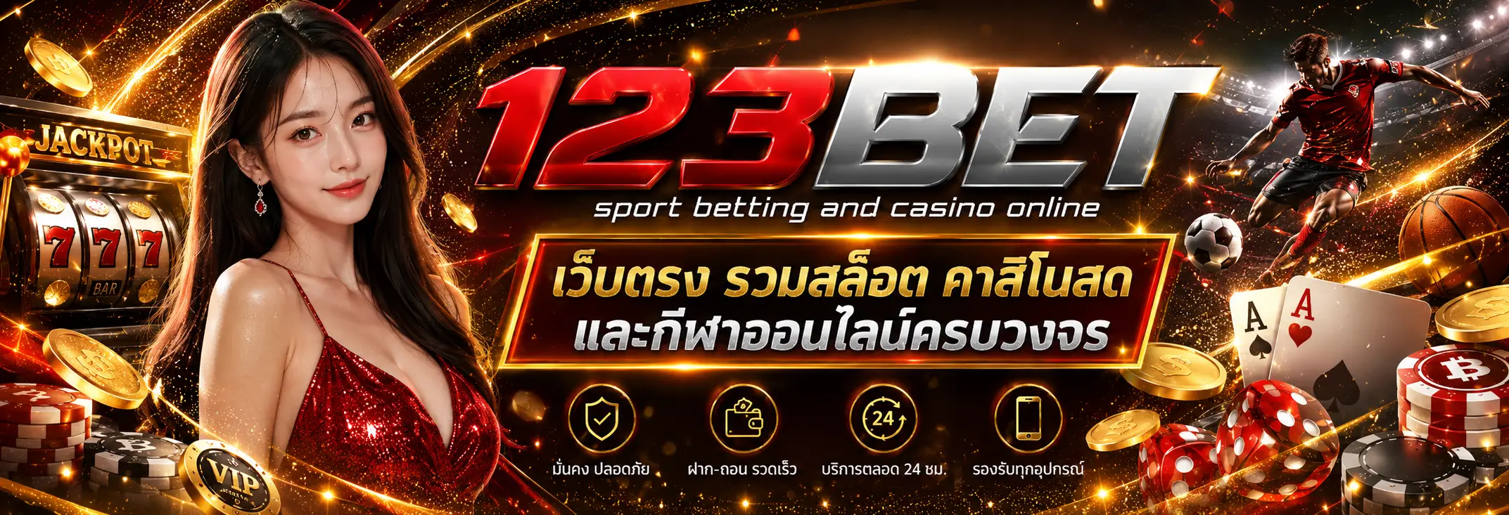 123bet เว็บตรง รวมสล็อต คาสิโนสด และกีฬาออนไลน์ครบวงจร