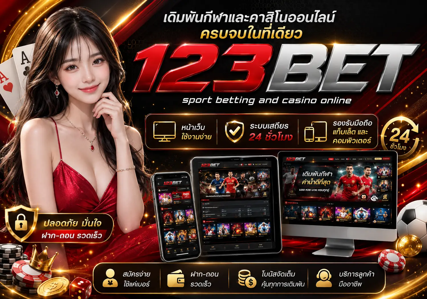 123bet เว็บตรง รวมสล็อต คาสิโนสด และกีฬาออนไลน์ครบวงจร